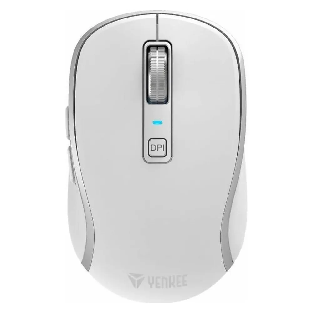 Maus Yenkee YMS 2085WE Kabellos Bluetooth 2400 DPI Weiß Wiederaufladbar