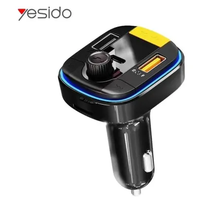 Yesido Autoladegerät USB Bluetooth Digital Display FM Schwarz