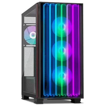 Yeyian Mirage X ARGB Full Tower gehärtetes Glas USB-C Schwarz