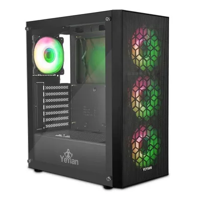 Yeyian Lancer ARGB gehärtetes Glas USB 3.0 Schwarz