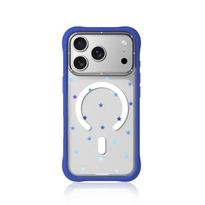 Handyhülle Youngkit CH Star Dot Magnetisch Transparent Blau für iPhone 17 Pro