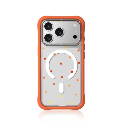 Funda für Smartphone Youngkit CH Star Dot Magnetisch Transparent Orange für iPhone 17 Pro Max