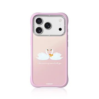 Funda für Smartphone Youngkit CH4 Swan Kiss Magnetisch Silikon Mehrfarbig für iPhone 17 Pro