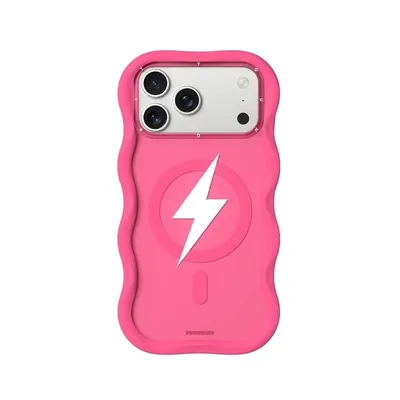 Handyhülle Youngkit Big Wave Lightning Silikon Hot Pink für iPhone 17 Pro Max