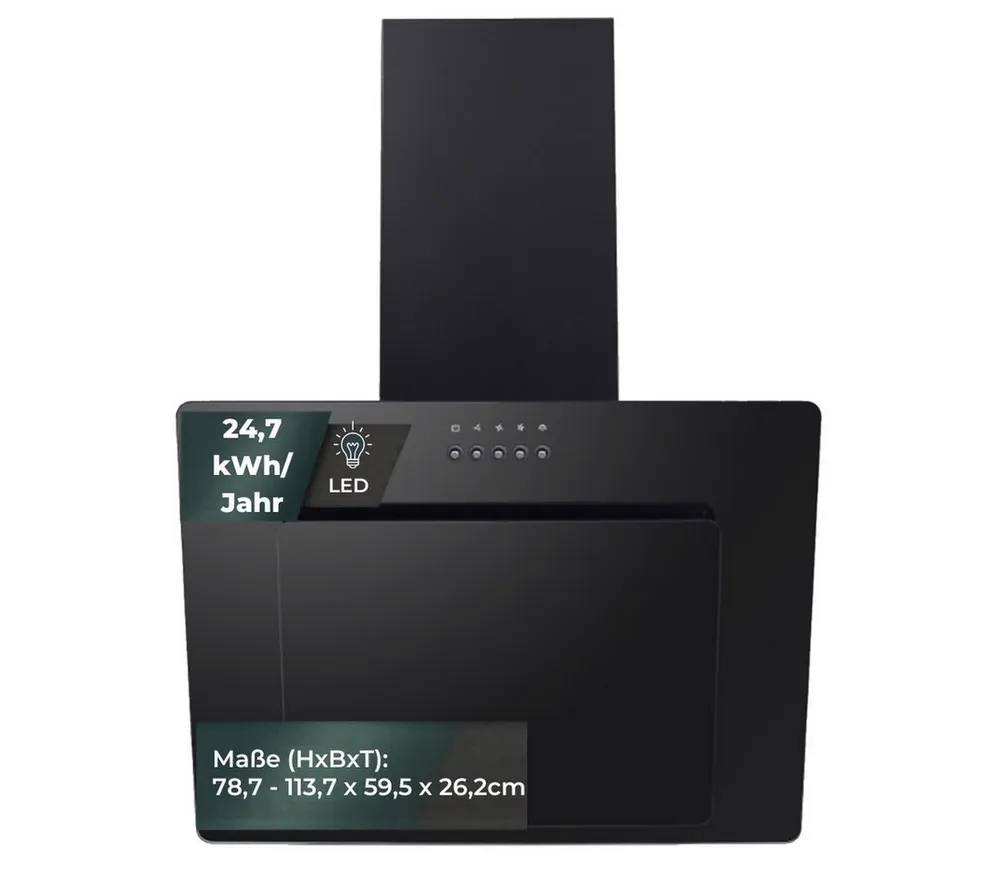 YUNA Wandhaube Yuna Dunstabzugshaube KIM SH60A, inkl. Kohlefiltern, 60cm Yuna Dunstabzugshaube KIM SH60A, inkl. Kohlefiltern, 60cm, inklusive Kohlefilter