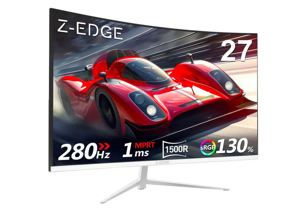 Z-EDGE 27" 280Hz FHD 1080P 1ms 16:9 1500R Curved-Gaming-Monitor (1920x1080 px, Full HD, 1 ms Reaktionszeit, 280 Hz, VA)
