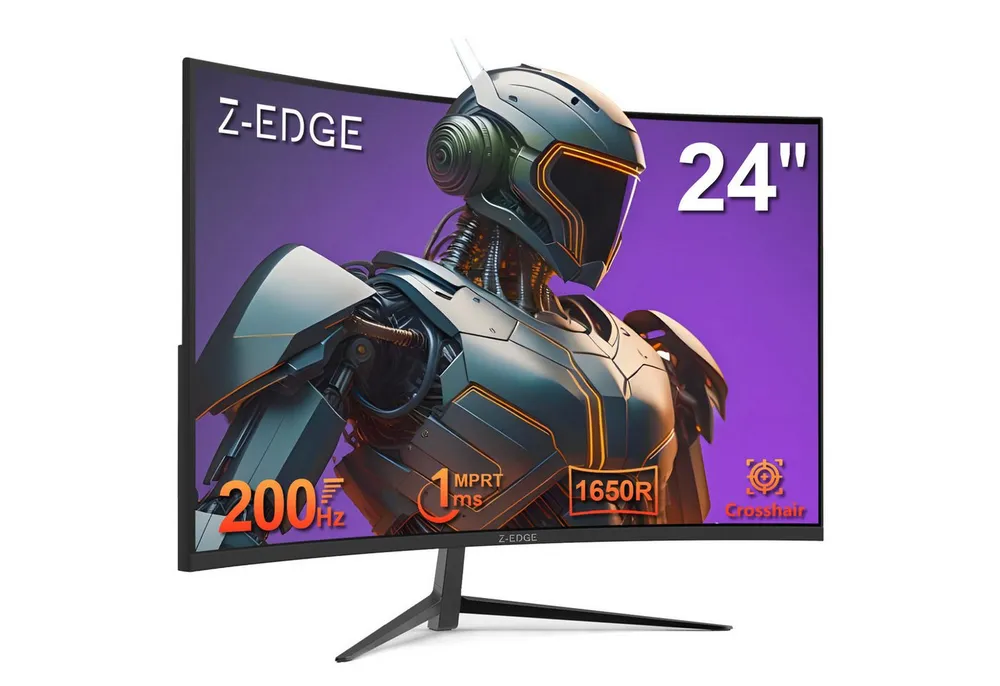 Z-EDGE LED, 1650R Curved-Gaming-Monitor (61 cm/24 ", 1920 x 1080 px, FHD, 1 ms Reaktionszeit, 200 Hz, LCD)