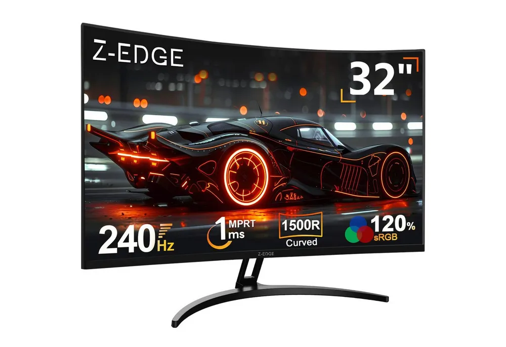 Z-EDGE LED Curved-Gaming-Monitor (81 cm/32 ", FHD 1920x1080 px, FHD, 1 ms Reaktionszeit, 240 Hz, LCD)