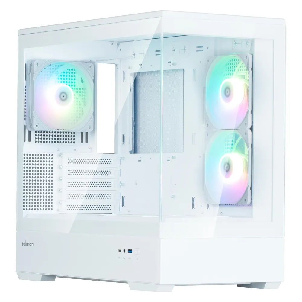 Zalman P30 V2 Matx Box 3xvent 120mm Argb 2xusb 3.0 Weiß Ohne Quelle