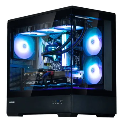 Zalman P30 Matx Gehäuse 3xVent 120mm Argb 2xUSB 3.0 Schwarz Ohne Netzteil