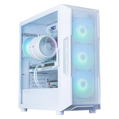 ATX Tower Zalman i3 NEO ARGB V2 Weiß 4 Lüfter Seitenfenster
