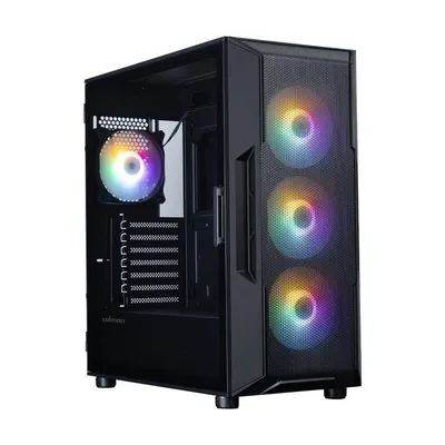 PC-Gehäuse Zalman I3 NEO V2 BLACK Mid-Tower RGB Glasfenster Meshfront