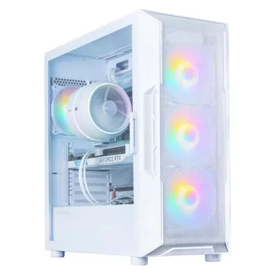 PC-Gehäuse Zalman I3 NEO V2 WHITE Tempered Glass RGB Weiß ATX Mesh