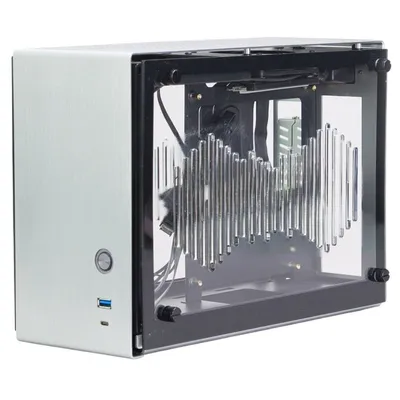 Zalman M2 Mini Silber Mini-Tower gehärtetes Glas USB-C Silber