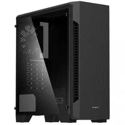 Zalman S3 TG gehärtetes Glas USB 3.2 Schwarz