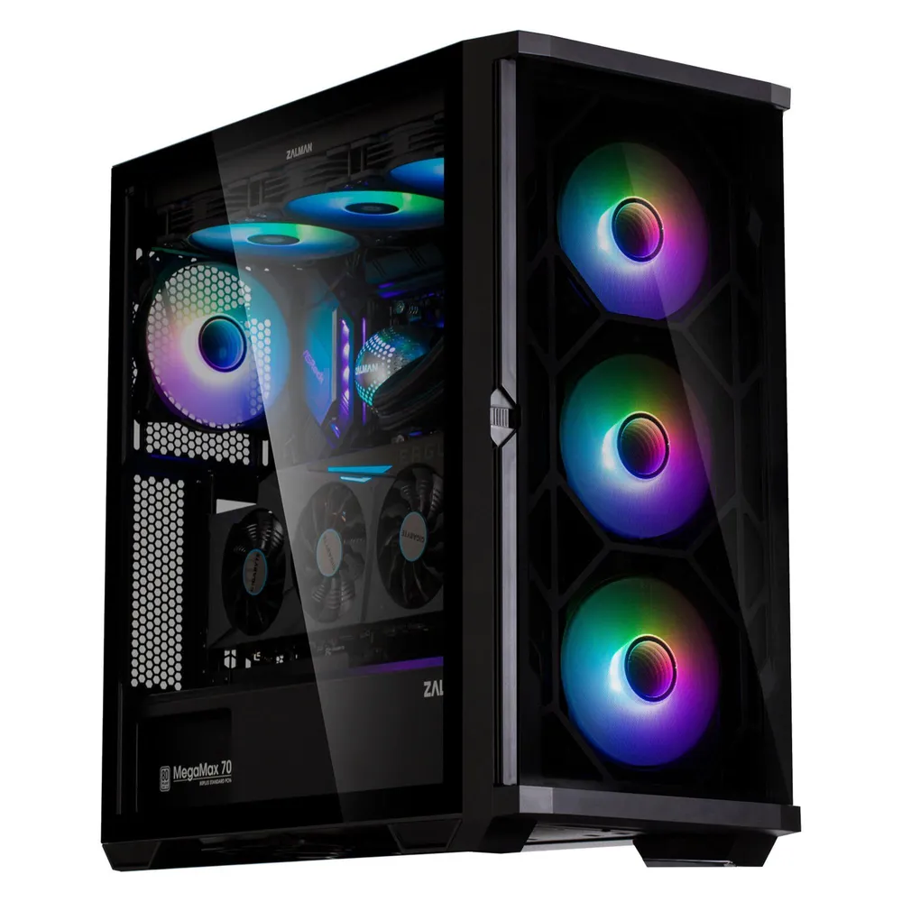 Gehäuse Zalman Z10 DUO Schwarz ATX Gehärtetes Glas