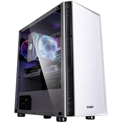 Zalman R2 gehärtetes Glas USB 3.0 Weiß