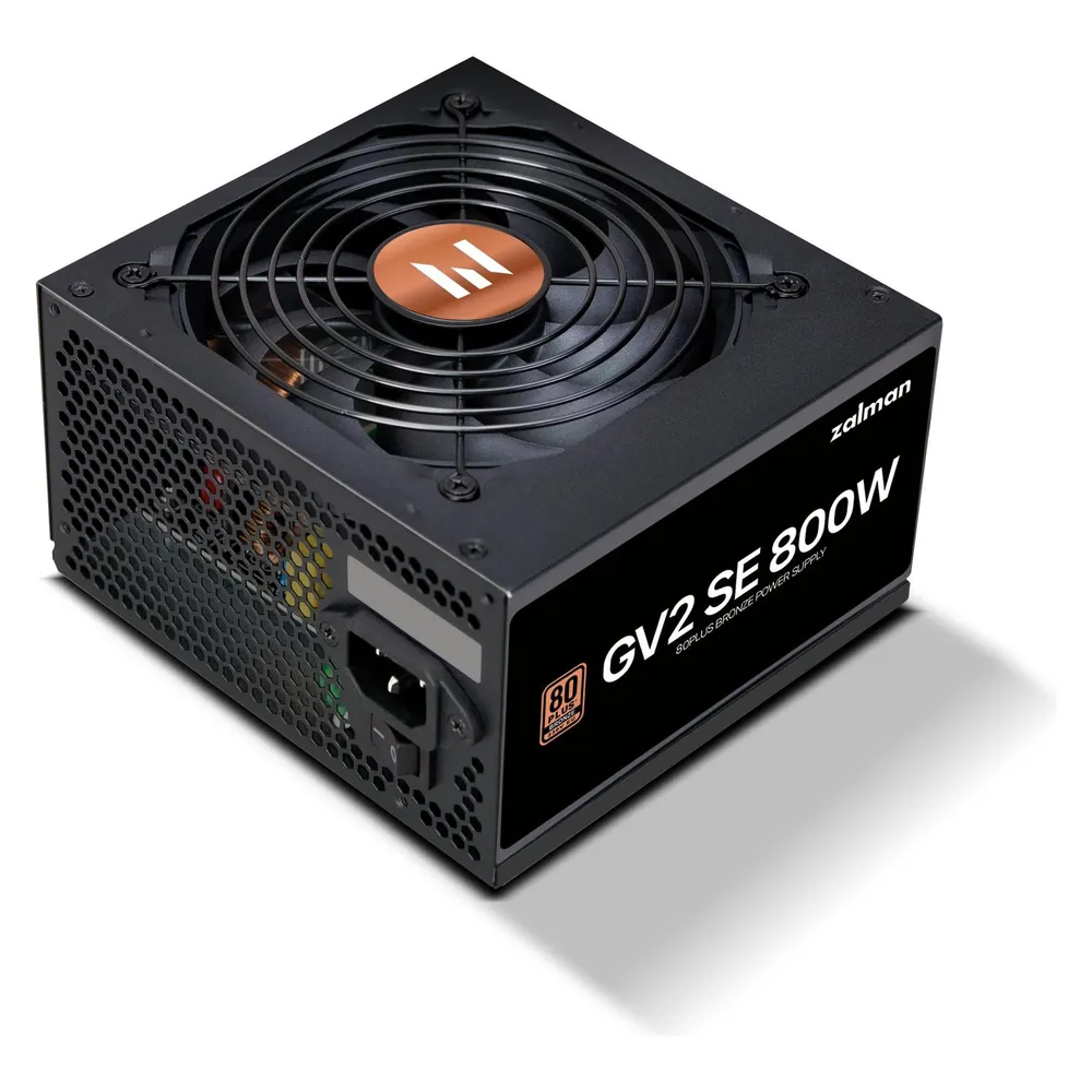 Netzteil Zalman 800W 80 PLUS Bronze GV2SE ATX HDB-Lager Schwarz 12 cm Lüfter