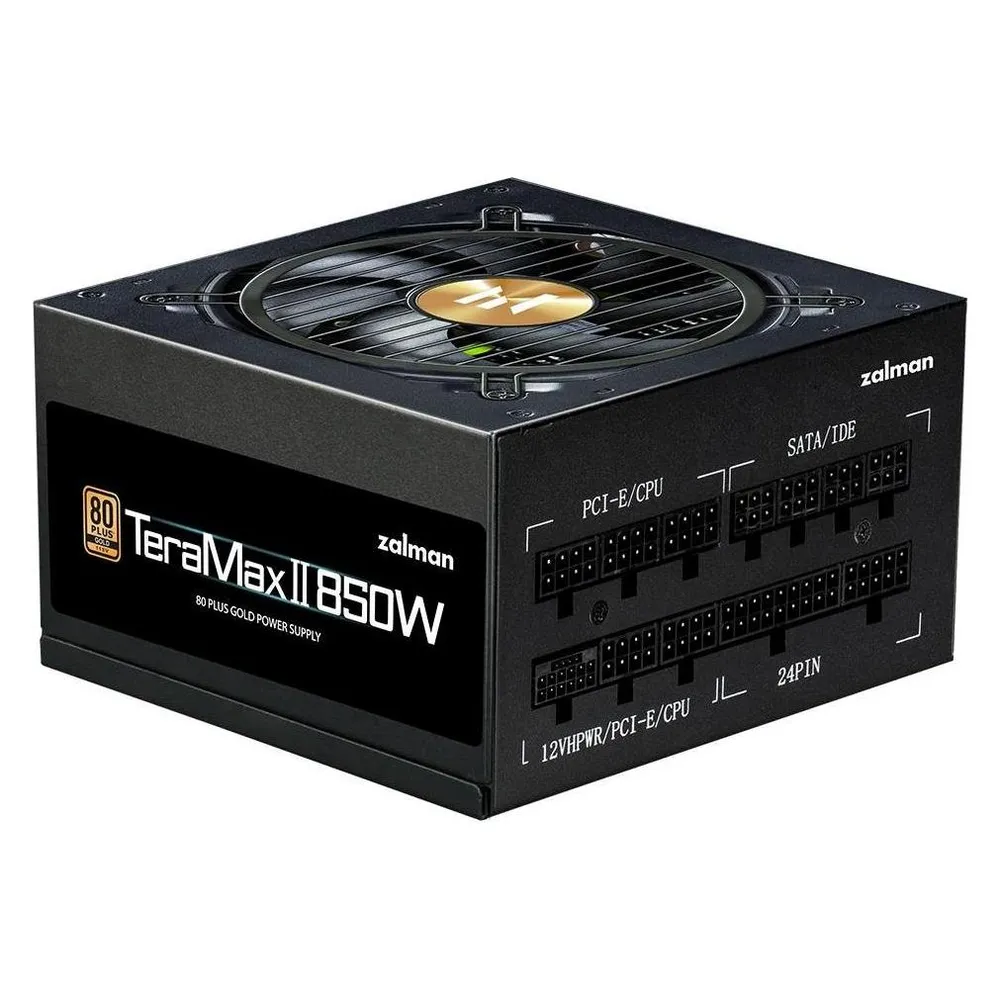 Netzteil Zalman 850W Hohe Effizienz TMX2 Modular Schwarzes Design Silent Lüfter