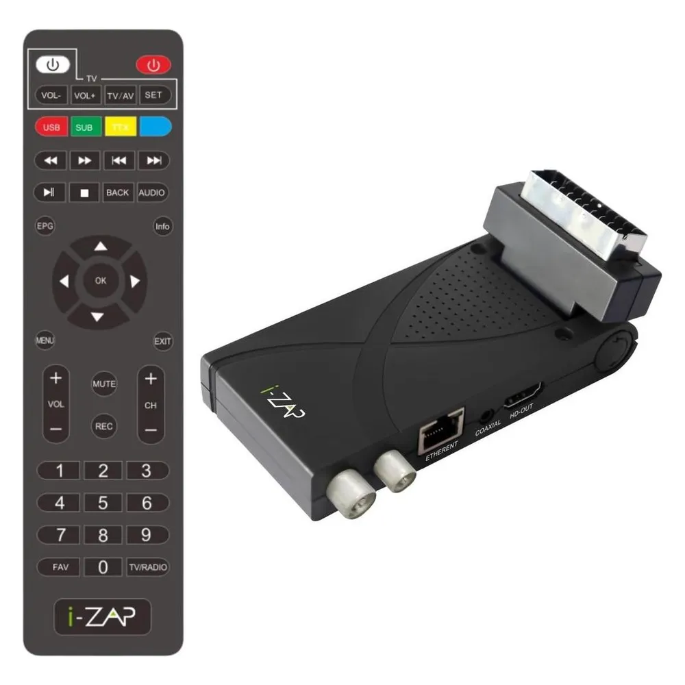 Zap I-Zap Decoder T375 Dvbt2 Hevc Usb Hd