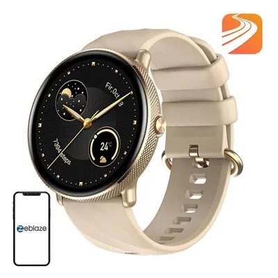 Zeblaze GTR 3 Pro Bluetooth 1,43'' Gold Silikonarmband M IP68 SpO2 Herzfrequenzmesser