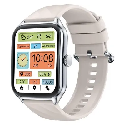 Zeblaze GTS 4 4G WiFi 1.94" AMOLED Silber Weißes Armband M Pulsmesser Bluetooth Anrufe