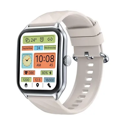 Zeblaze GTS 4 4G WiFi 1.94" AMOLED Silber Weißes Armband M Pulsmesser Bluetooth Anrufe