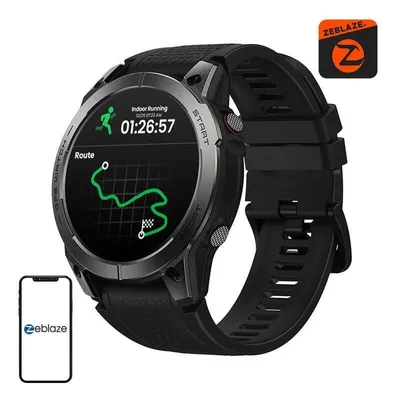 Zeblaze Stratos 3 Pro Bluetooth GPS 1,43" Schwarz Einheitsarmband IP68 SpO2 Herzfrequenzmesser