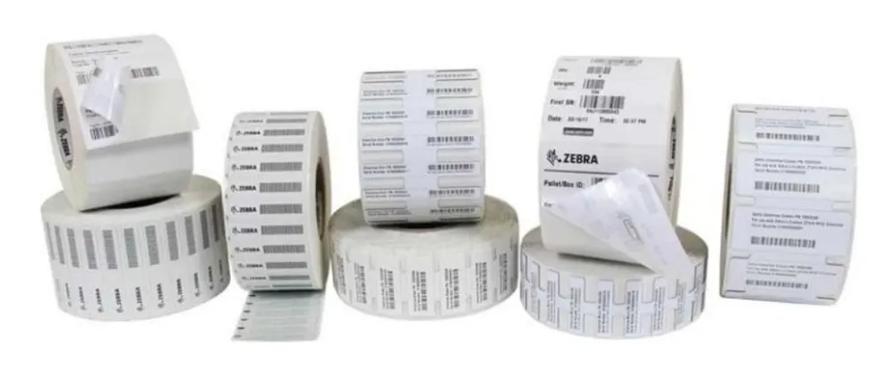 RFID Etikett Zebra Silverline II 100 x 40 mm Polyester Weiß