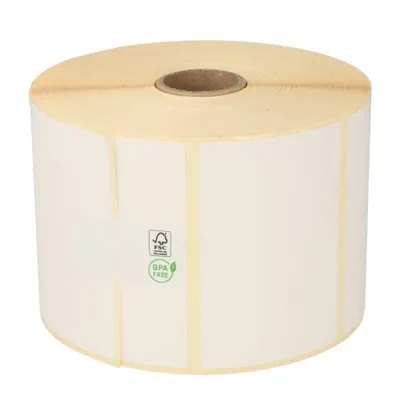 Etikette Zebra Z-Select 2000D 57x51mm 12 Rollen Thermotransfer Weiß Papier