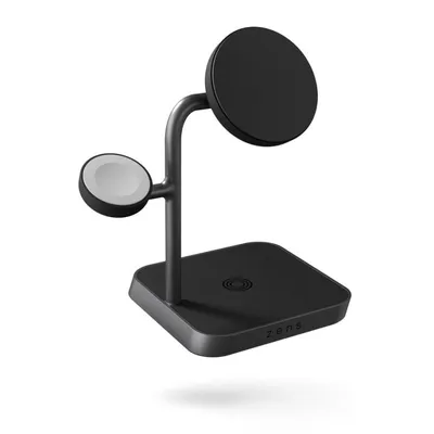 Drahtloser Lader Zens Pro 3 Schwarz 15W Qi2 für iPhone und Apple Watch