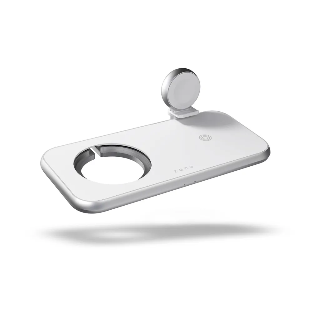 Zens MagSafe 4-in-1 Charger für Magsafe - 4-in-1 Ladestation für Apple - Weiß