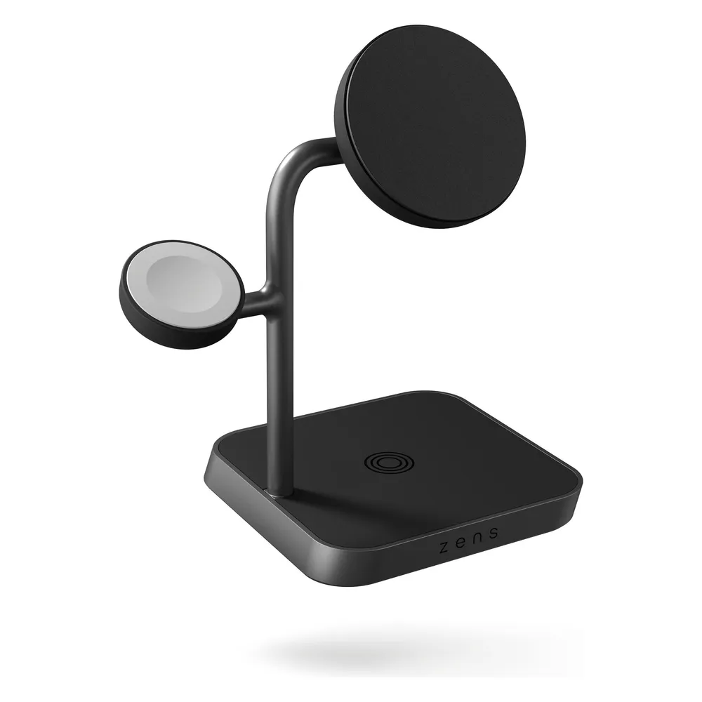 Zens Office Charger Pro 3 - 3-in-1 Ladestation für den Schreibtisch mit Qi2 - Schwarz