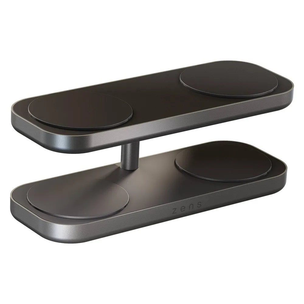 ZENS 4-in-1 Kabelloses Ladegerät 15 W mit Ständer und MagSafe Magnet Schwarz