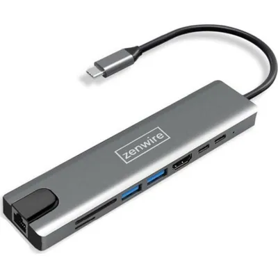 Zenwire USB-C 9-in-1 Hub mit HDMI, LAN und SD-Kartenleser