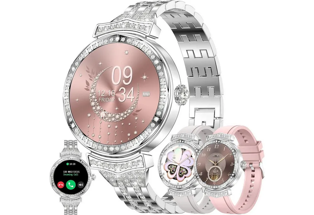 Zevelora Damen's Fitness-Tracker IP68 Wasserdicht mit 123 Sportmodi Premium Smartwatch (3,35 cm/1,32 Zoll, Android/iOS), 1-tlg., Smart Watch Bluetooth Sportuhr Aktivitäts-Tracker für Männer & Frauen