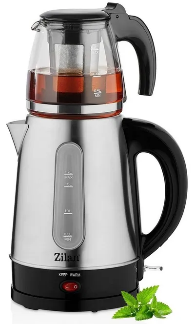 Zilan Wasserkocher ZLN-3581, 1.7 l, 2200 W, Warmhaltefunktion, Edelstahl, BPA-frei