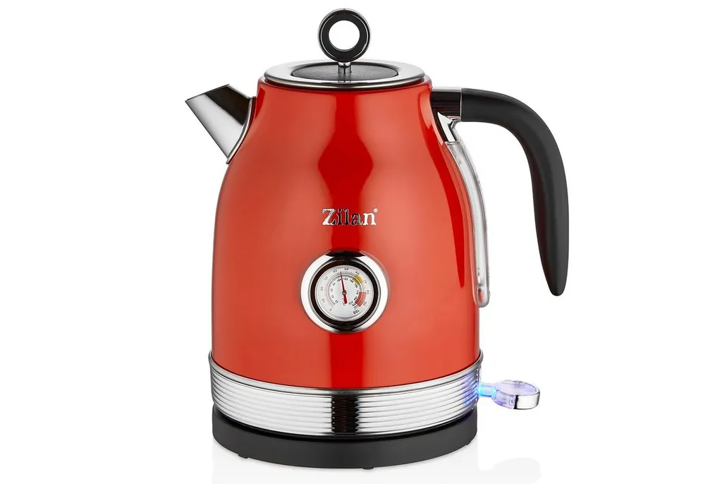 Zilan Wasserkocher ZLN-7033, 1.7 l, 2000 W, Retro-Design,Kontrollleuchte,Analoger Temperaturanzeige,BPA-frei