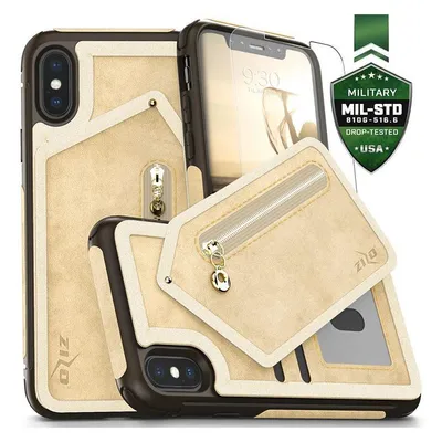 Zizo Apple iPhone X Wallet-Hülle mit Reissverschluss (Apple iPhone X)