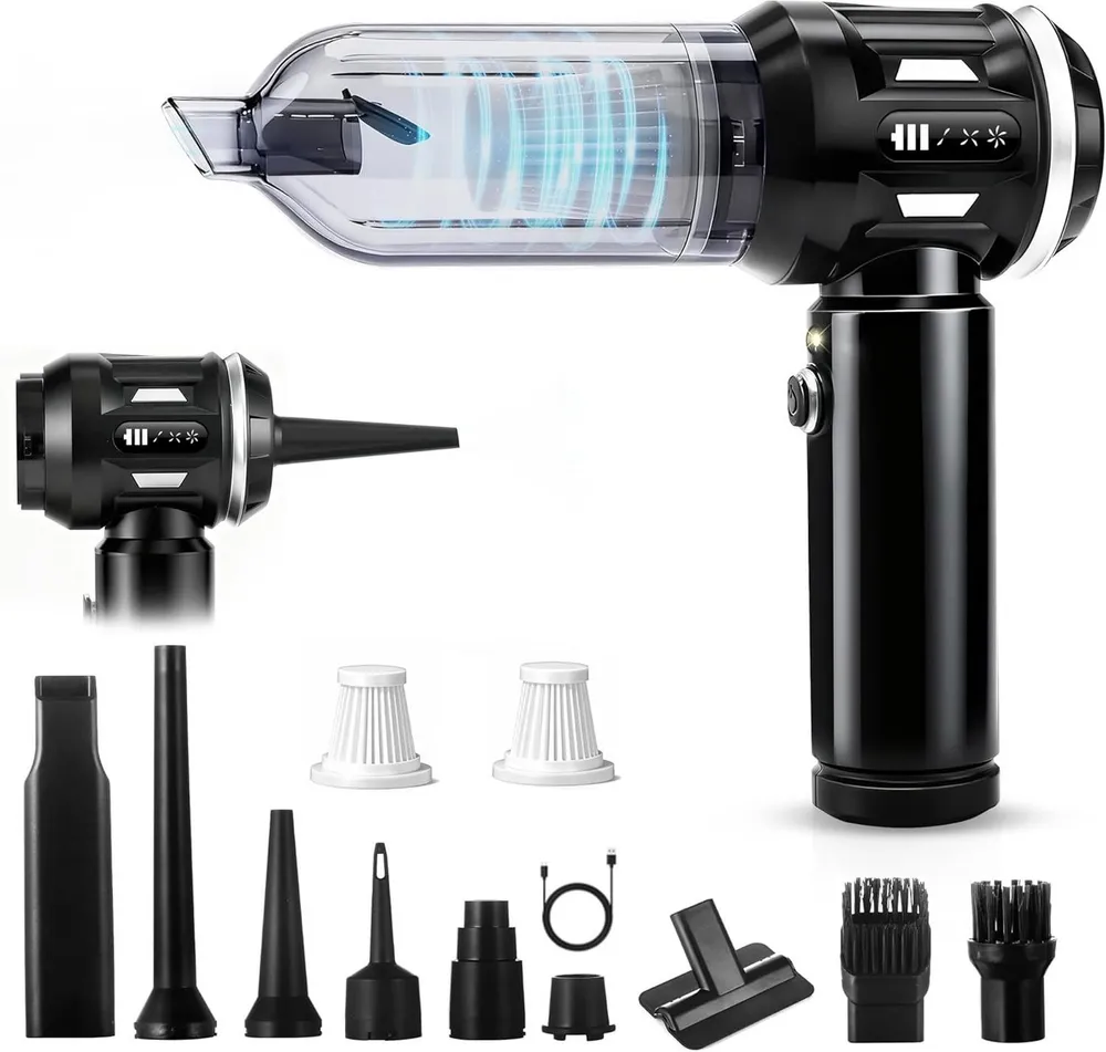 ZMH Handstaubsauger Akku-Handstaubsauger 17000Pa Stark 4 in 1 mit Bürstenloser Motor, beutellos