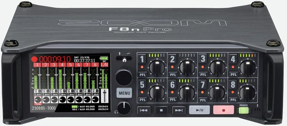 Zoom F8n-Pro MultiTrack Field Recorder