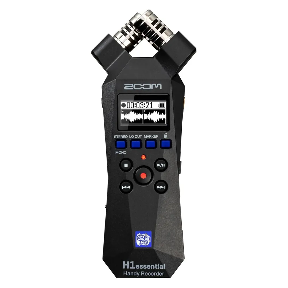 Diktiergerät Zoom H1essential 2-Spur Stereo XY 90° USB-C MicroSDHC Schwarz