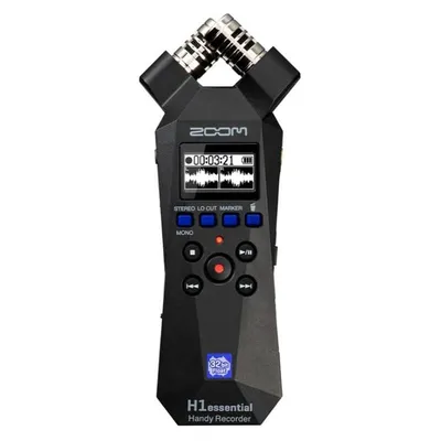 Diktiergerät Zoom H1essential 2-Spur Stereo XY 90° USB-C MicroSDHC Schwarz