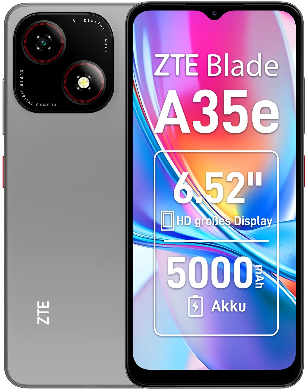 Blade A35e 2GB + 64GB Silvery Gray Smartphone