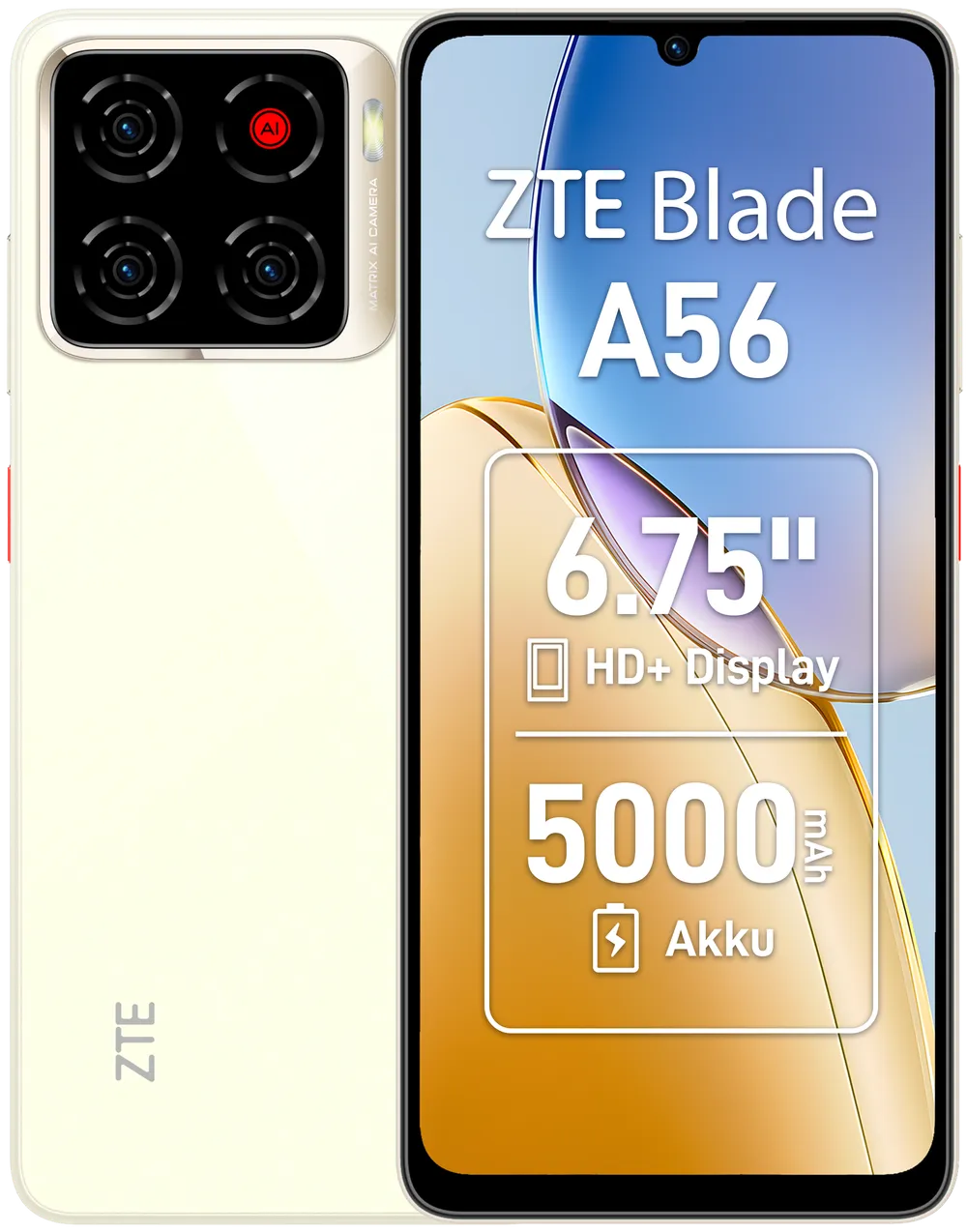 Blade A56 4GB + 64GB Floating Gold Smartphone