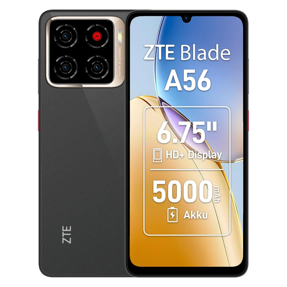 ZTE Blade A56 4G 4GB 128GB 6.75" Schwarz