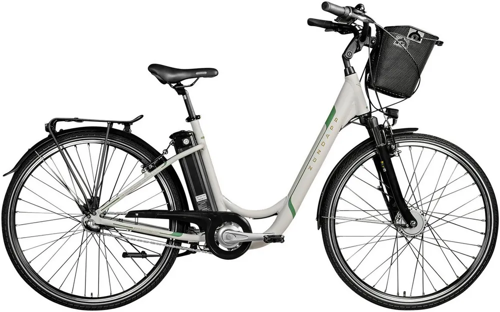 Zündapp E-Bike Cityrad Z510, 3 Gang, Nabenschaltung, Frontmotor, 531 Wh, E Bike 28 Zoll Damenfahrrad ab 155 cm mit 3 Gang Nabenschaltung