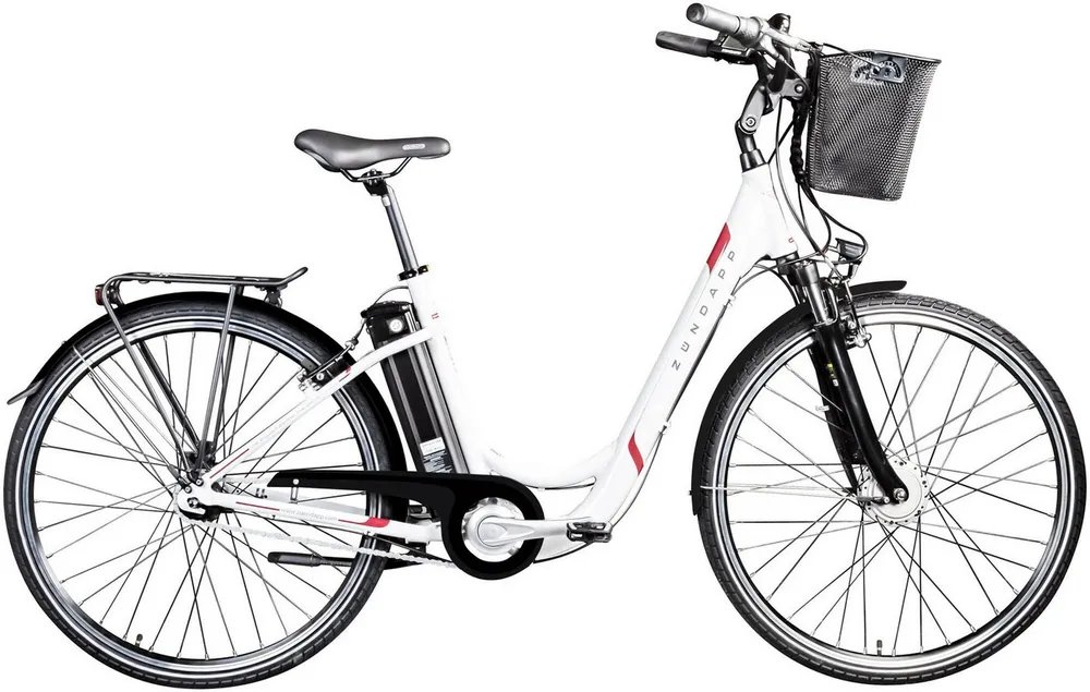 Zündapp E-Bike Cityrad Z517, 7 Gang, Nabenschaltung, Frontmotor, 531 Wh, E Bike Damenfahrrad 28 Zoll 155 - 190 cm mit 7 Gang Nabenschaltung