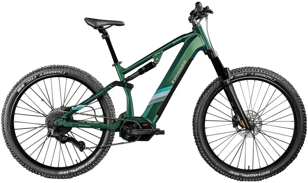 Zündapp E-Bike Mountainbike X1000, 10 Gang Shimano Cues U62020 SGS Schaltwerk, Kettenschaltung, Mittelmotor, 733 Wh, E Bike Mountainbike Fully 29 Zoll 10 Gänge Pedelec Damen Herren 730 Wh