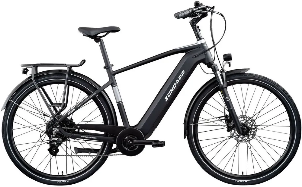 Zündapp E-Bike Trekkingrad Z810, 24 Gang Shimano Altus RD-M310 Schaltwerk, Kettenschaltung, Heckmotor, 417,6 Wh, Pedelec, Elektrofahrrad für Herren